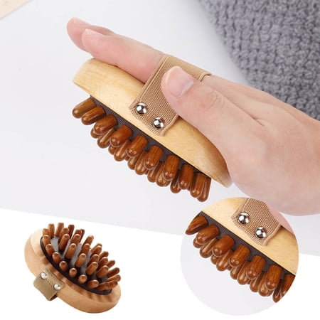 Wooden Body Massage Brush for Cellulite Spa Pressure Oil Soothing Handheld Bath Accessories Natural Wood Massager