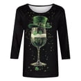 thumbnail image 5 of T Shirts for Women St Patricks Day Fashion Irish Printed Tunic leeve Crew Neck Loose Workout Clothes White 2XL, 5 of 5