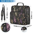 thumbnail image 2 of FORMRS Zipper Binder with Shoulder Strap 2-inch Ring 500 Sheet Capacity File Bag, Purple Floral Pattern, 2 of 5