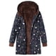 thumbnail image 1 of Chaqueta de algodón de felpa gruesa con capucha y manga larga para mujer con estampado floral retro, sudadera con capucha de talla grande, 1 of 5
