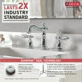 thumbnail image 2 of Delta Victorian Two Handle Widespread Bathroom Faucet in Chrome 3555-MPU-DST, 2 of 2
