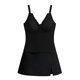 thumbnail image 2 of TaTaai Women‘s Two Piece Swim Skirt Set High Waisted Tankini with Flowy A Line Bottom Built-in Shorts Ruched V Neck Pullover Top Removable Push Up Pads Modest Pool Vacation Gift, 2 of 7