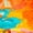 Orange And Blue Abstract, variant on Elephant Stock Abstract Paint Splash Wall Art - Horizontal Canvas Wall Art - Living Room Wall Decor - Abstract Canvas - Brown And Green Decor - 12" x 8"