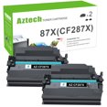 thumbnail image 1 of Cartucho de tóner Aztech compatible para HP 87X 87A negro, paquete de 2, 1 of 8
