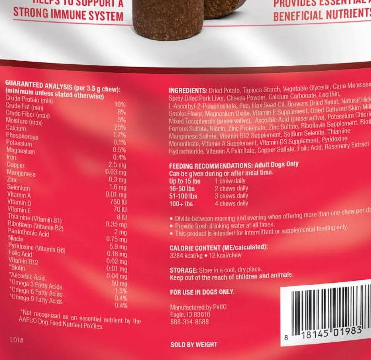 2 Pack | VETIQ Multivitamin Soft Dog Chews, Hickory Smoke Flavored 60 ct