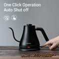 thumbnail image 5 of Mecity Electric Kettle Gooseneck Water Kettle Stainless Steel Tea Kettle Water Boiler Fast Heating, Auto Shut Off, 0.8 L, 1000W, Matte Black, 5 of 14