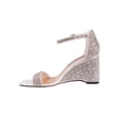 thumbnail image 3 of Lady Couture KLOE Rhinestone Wedge Heel Sandal, White, 9, 3 of 5