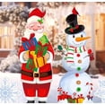 thumbnail image 1 of Drppepioner Christmas Santa Claus Snowman Led Light Christmas Outdoor Decoration Glowing Santa Claus Snowman with Lights Garden Yard Decoration Insert, 1 of 1