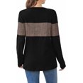 thumbnail image 3 of UZMOG Sweaters for Women, Trendy Color Block Tops Long Sleeve Shirts Early Fall Fashion Winter Clothing, 3 of 6