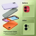 thumbnail image 3 of RIHJIN-Designed for iPhone 11 Phone Case,[Straight Edges][Camera Protection] Silicone Upgraded Shockproof Case with [2X Screen Protectors],Soft Anti-Scratch Microfiber Lining, 6.1 inch, Tea Green, 3 of 4