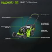 Greenworks 82V 21 Self-Propelled Lawn Mower, 8.0Ah Battery + Dual Port Charger
