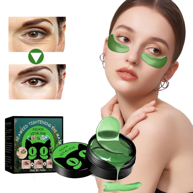 Fiudx Ofertas relampago Parmesan ojos contra ojeras, bolsas y arrugas, parches para ojos, mascarilla antienvergecimiento con ácido hialurónico, 30 pares, antiarrugas para ojos 10 ml