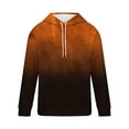 thumbnail image 3 of ZCFZJW Ombre Hoodie Tops for Men Trendy Fall Winter Long Sleeve Casual Drawstring Hooded Outwear Coat Trendy Plush Thick Warm Pullover Sweatshirts with Pocket Orange XL, 3 of 4