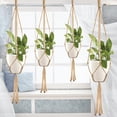 thumbnail image 7 of 6 Pcs Macrame Plant Hanger with Tassel, 80 cm & 90 cm & 100 cm Woven Rope Wall Hanging Plant Holder, Flower Pots Hanging Planter Basket for Indoor Outdoor Balcony Ceiling (Brown), 7 of 7