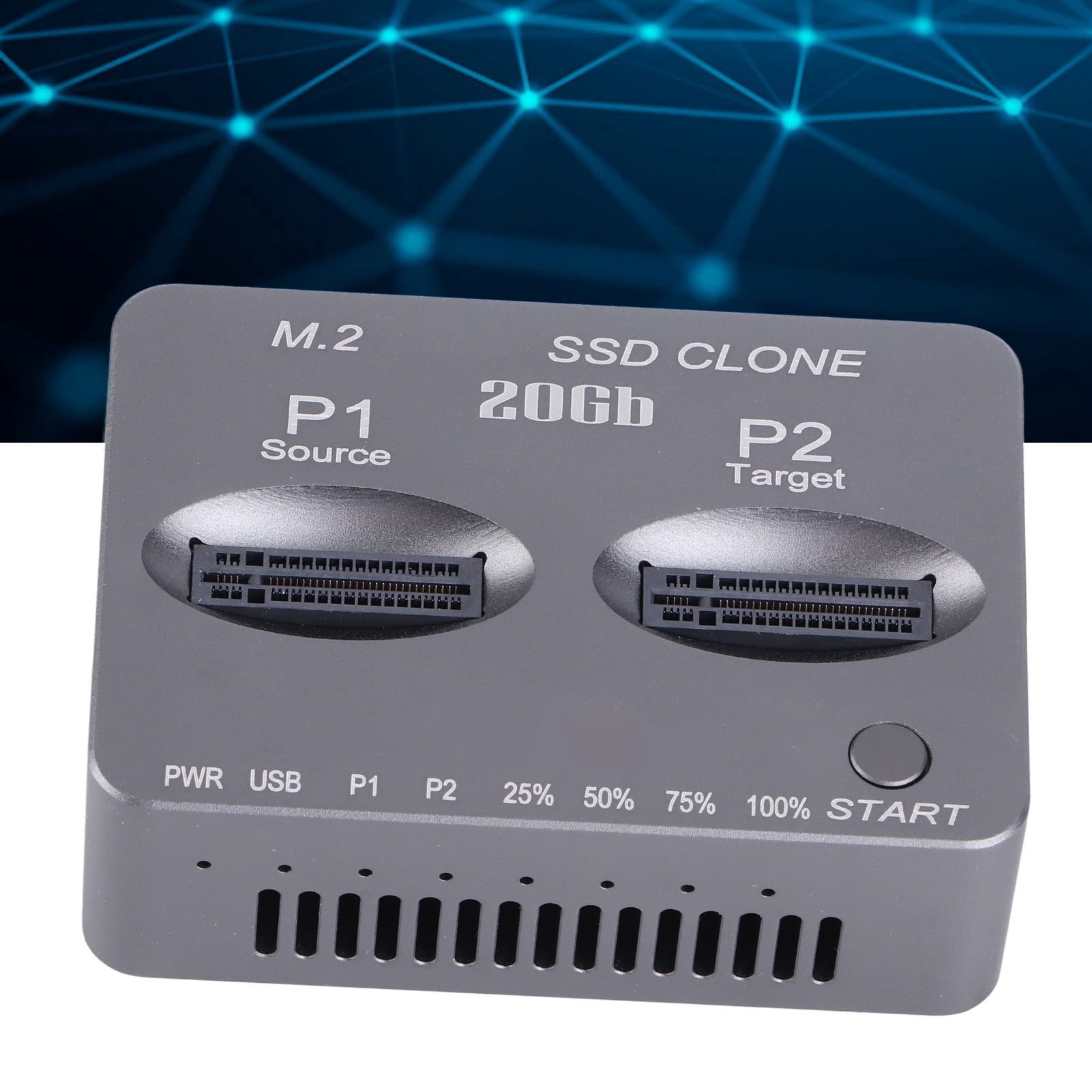 Dual Bay Clone Docking Station, 20Gbps USB 3.2 TYPE C Gen2 X High Speed M.2 NVMe Docking Station  For Computer