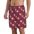 thumbnail image 2 of Logiee colorful Heart Print Mens Swim Trunks Quick Dry Board Shorts,Breathable Hawaii Beach Shorts Swimwear Bathing Suits-Small, 2 of 6