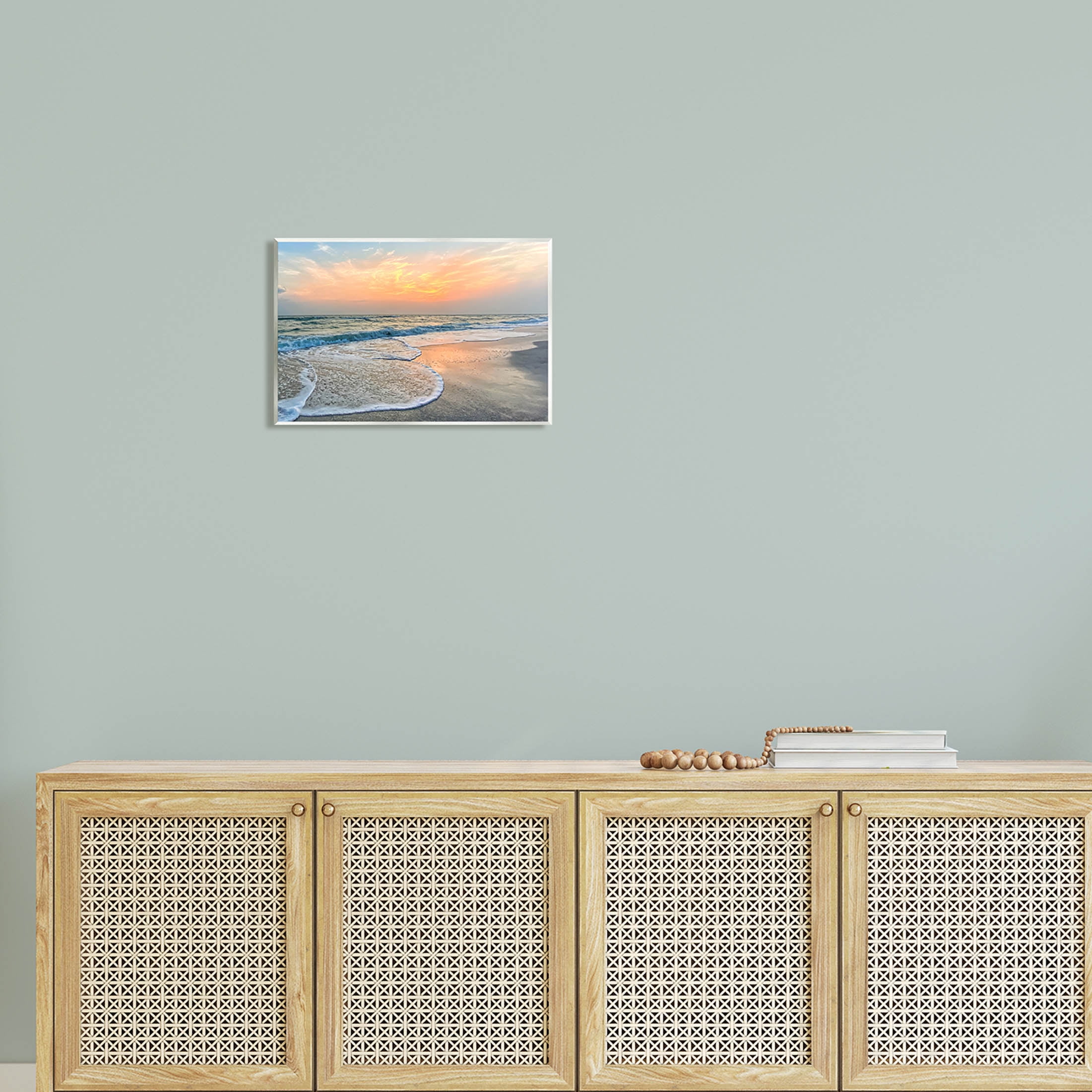 Stupell Industries Vast Panoramic Beach Layered Waves Photograph Unframed Art Print Wall Art, Design by Mary Lou Photography