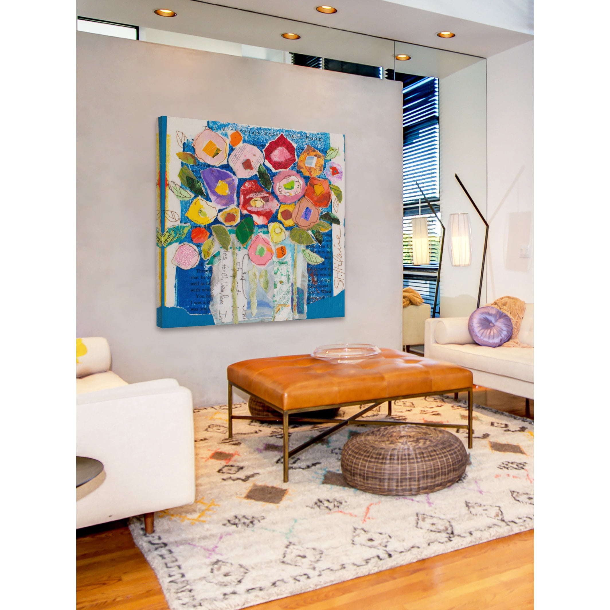 "Floral Composition" Painting Print on Wrapped Canvas