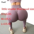 thumbnail image 5 of Peeli-mallas deportivas para mujer, mallas deportivas con fruncido en la parte de atrás para gimnasio, pantalones de Yoga sin costuras de cintura alta, medias de entrenamiento de nailon con realce, 5 of 5