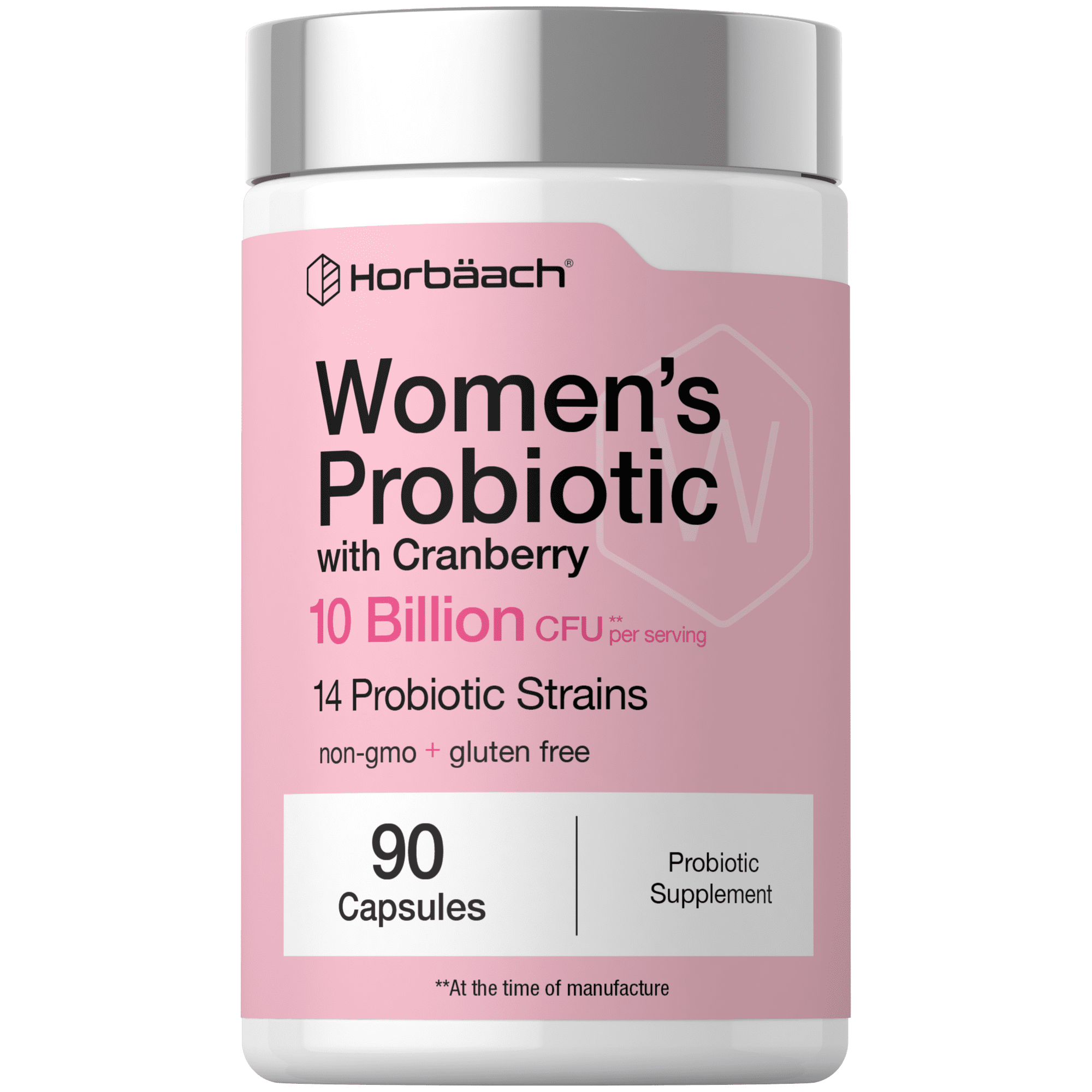 Women's Probiotic with Cranberry | 10 Billion CFU | 14 Probiotic Strains | 90 Capsules | by Horbäach