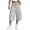 Gray, variant on Noric Women's High Waist Wide Leg Capri Pants Loose Fit Casual Drawstring Multi Pockets Lounge Pants
