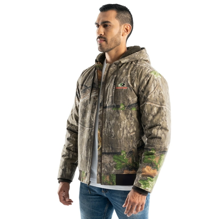 Mossy Oak Men s Sherpa Lined Bomber Jacket Mossy Oak Country Roots S Walmart