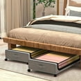 thumbnail image 4 of 2 Packs Under Bed Storage with Wheels, Large-Capacity Under Bed Storage Containers with Clear Lid, Handle & Label, Rolling Under Bed Organizer for Clothes, Shoes, Toys, Books, 4 of 8