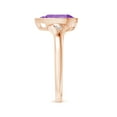 thumbnail image 5 of ANGARA Natural 1.6 Ct. Amethyst with Diamond Classic Ring in 14K Rose Gold for Women (Ring Size: 6), 5 of 11