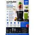 thumbnail image 3 of Licuadora Personal NutriBullet ProPlus 32 Oz de Acero Inoxidable con Cuchilla Extraíble 1200W Reacondicionada, 3 of 11