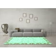 thumbnail image 3 of Ahgly Company Indoor Rectangle Abstract Turquoise Blue Modern Area Rugs, 5' x 7', 3 of 4
