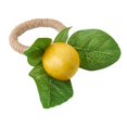 thumbnail image 1 of SARO NR258.Y Lemon Design Napkin Ring Holders  Yellow - Set of 4, 1 of 1
