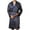 Dark Blue, variant on Men's Satin Bathrobe Nightgown Casual Kimono Robe Loungewear Sleepwear Silk Robe Long Sleeves Kimono with Pocket