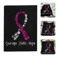 thumbnail image 3 of Breast Cancer Blanket Warm Hugs Healing Blanket Sympathy Inspirational Blanket Breast Cancer Survivor Gifts for Women Multifunctional Blanket Suitable for All Seasons (130x150cm), 3 of 9