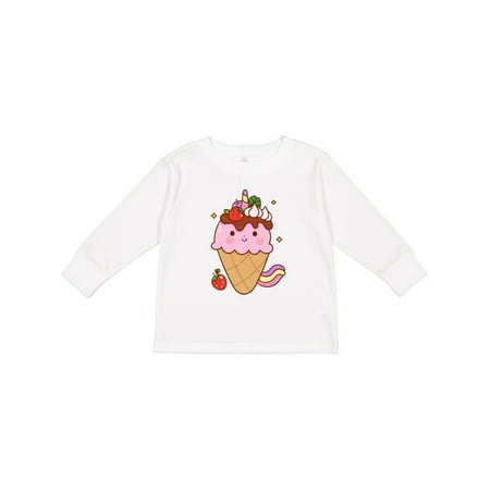 

Inktastic Kawaii Ice Cream Cone Gift Toddler Boy or Toddler Girl Long Sleeve T-Shirt