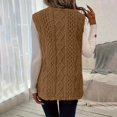 thumbnail image 6 of Women's Double-Sided Plush Vest, Solid Color Sleeveless Jacket with Pockets, Casual Quilted Outerwear for Women, Warm Winter Vest without Sleeves, Soft Plush Layering Piece for Fall and Winter Khaki, 6 of 8