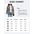 thumbnail image 7 of Anygrew Womens Shacket Plaid Shirts Flannel Shacket Jacket Long Sleeve Button Down Shirt Trendy Fall Outfits for Women Coats, 7 of 7