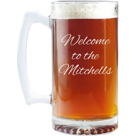 personalized create your own oversized beer mug 25 oz script