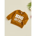 thumbnail image 3 of TSEXIEFOOFU Newborn Baby Boys Pullovers Long Sleeve Round Neck Letter Print Loose Sweatshirts, 3 of 8