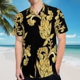 thumbnail image 5 of High Quality Hawaiian Shirts for Men Short Sleeve Aloha Beach Shirt Floral Summer Casual Button Down Shirts Blouses D4VHRS, 5 of 7