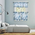thumbnail image 6 of Nautical Coastal Kitchen Curtains Valances and Tiers Set of 3 Summer Blue Eucalyptus Leaves Seashell Tier Curtains and Valance with Rod Pocket for Small Windows, 27.5"x24", 6 of 9