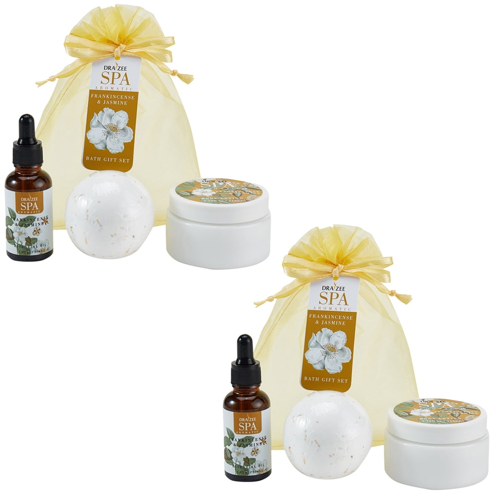 2 Set Draizee Bath Gift Set for Women w/ Frankincense & Jasmine