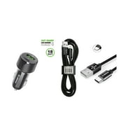 For Samsung Galaxy S23 FE 5G SM-S711 18W Car Charger PD + 2.4A USB with 3ft A to C cable