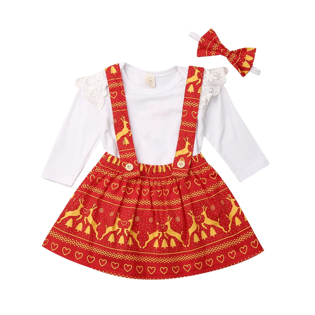 deer print baby girl clothes
