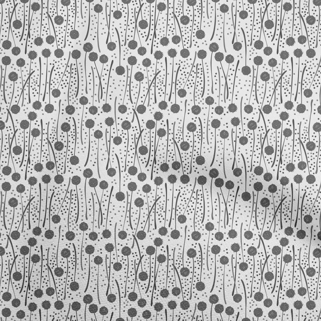 oneOone Velvet Gray Fabric Abstract Floral Craft Projects Decor Fabric Printed By The Yard 58 Inch Wide