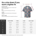 thumbnail image 7 of Vsdgher Popcorn On Blue Lines Print Men's Wrinkle Free Untucked Cuban Shirt Business Casual Button Down Shirts Short Sleeve Shirt, 7 of 7