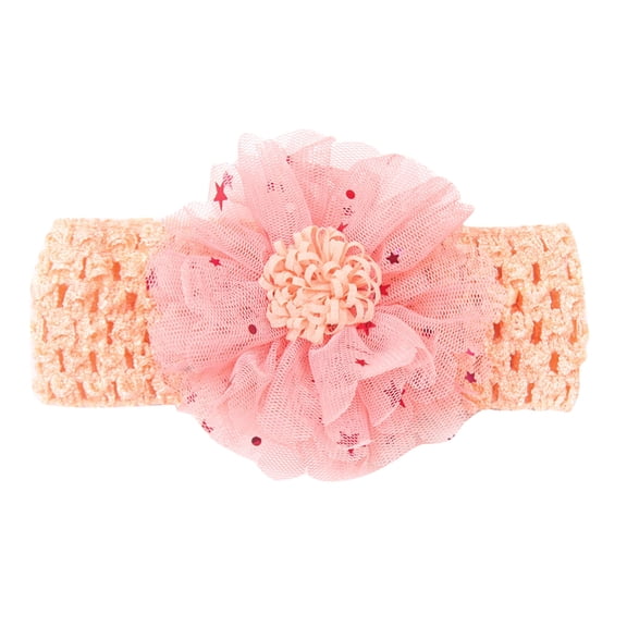 Emitonse Baby Headbands Baby Hair Accessories Toddler Infant Baby Boys Girls Stretch Solid Lace Flower Hairband Headwear Headband Elastics Hair Accessories One Size,Khaki