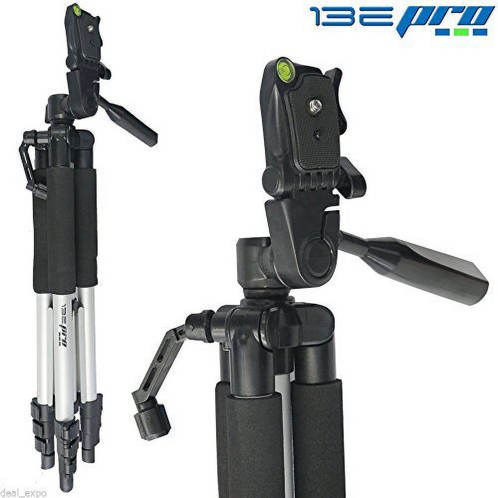 I3ePro BP-TR57 57" Professional Tripod with 3-way Panhead Tilt Motion & Built In Bubble Leveling for Panasonic HC-X1000 Professional Camcorder - image 2 of 4
