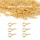 thumbnail image 1 of 200pcs Ojo Pines Tornillos ojetes Ganchos roscados bails hallazgos para Arcilla, Resina, Grano, fabricación de Joyas de plástico(Gold) EOTVIA No, 1 of 7