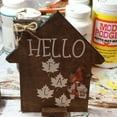 thumbnail image 6 of Unfinished Wood House Shape - Craft - up to 46" DIY 14" / 1/8", 6 of 6