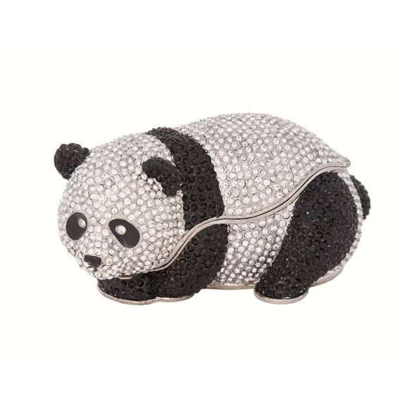 Luxury Giftware by Jere Full Crystal Panda Bear Trinket Box